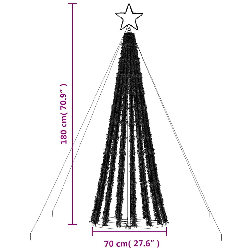 LED-kerstboom 275 LEDs warm wit 180 cm