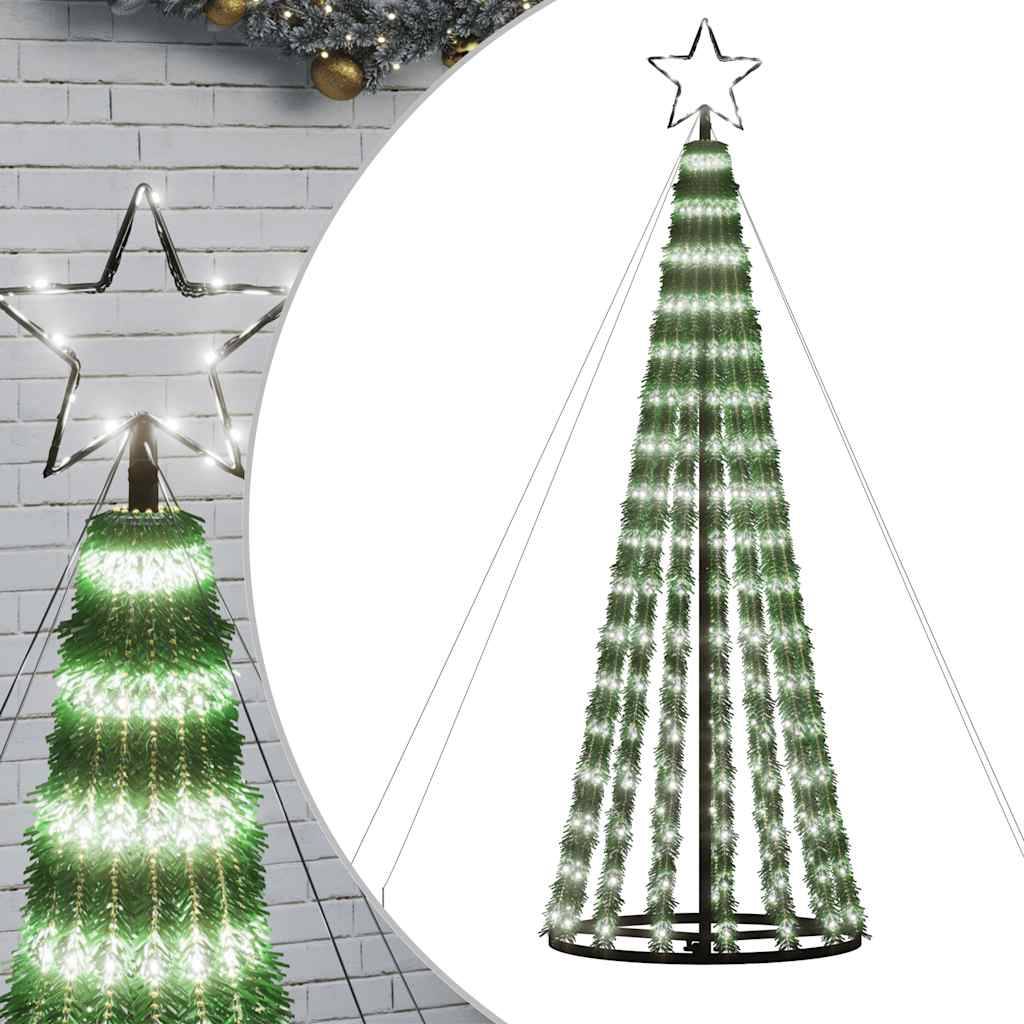 LED-kerstboom 275 LEDs koud wit 180 cm