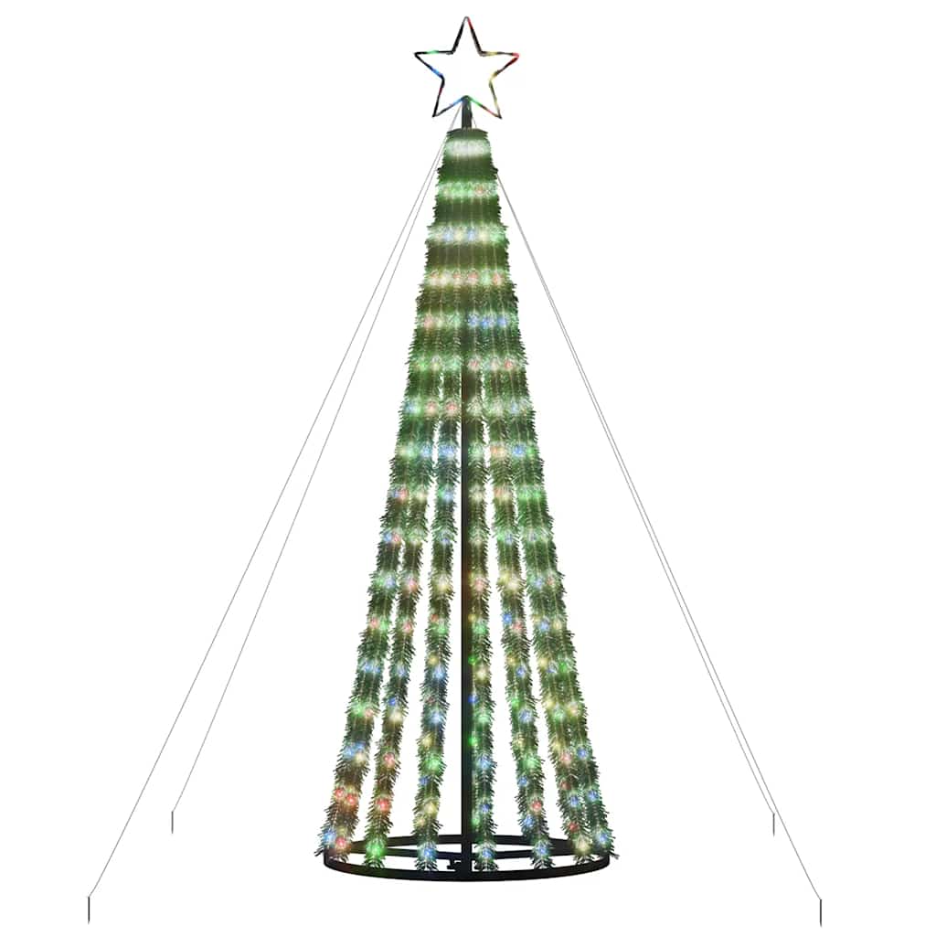 LED-kerstboom 275 LEDs kleurrijk 180 cm