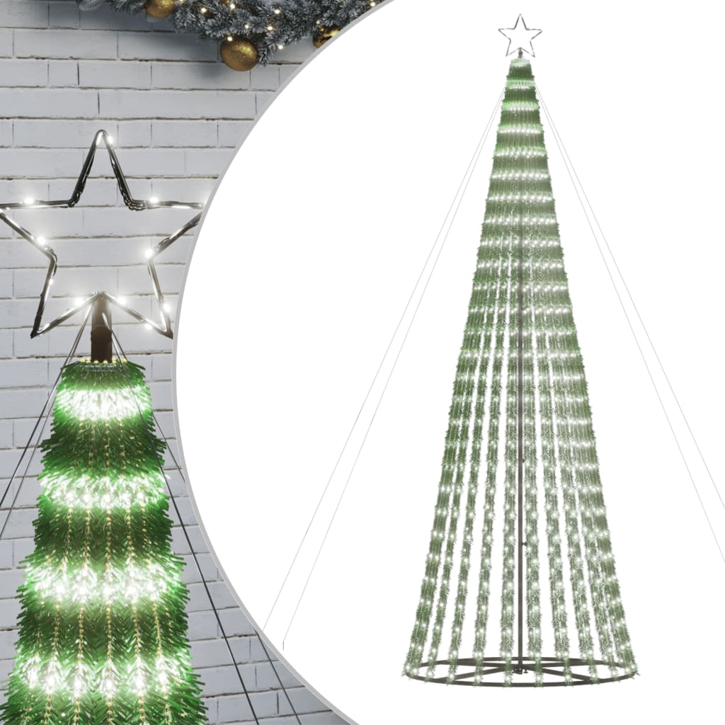 LED-kerstboom 688 LEDs koud wit 300 cm