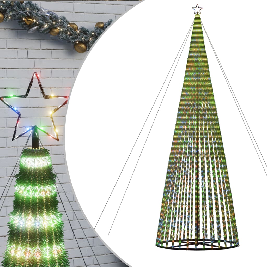 LED-kerstboom 1544 LEDs kleurrijk 500 cm