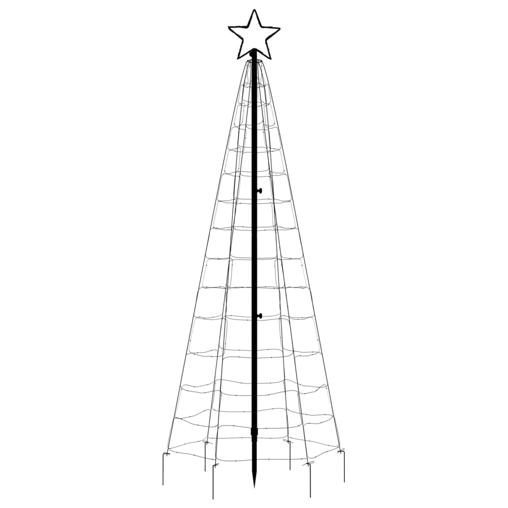 Lichtkegel met grondpinnen 180 cm 220 LED's warmwit