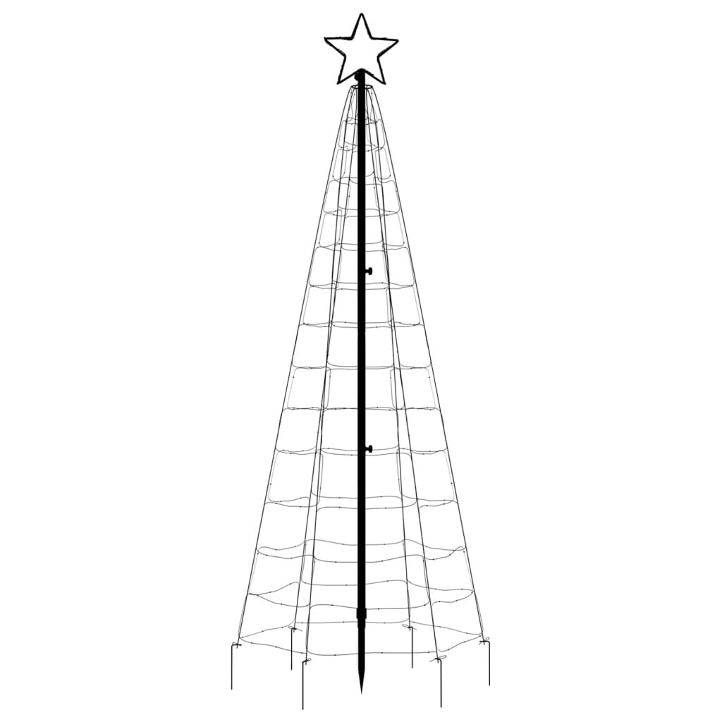 Lichtkegel met grondpinnen 220 koudwitte LED's 180 cm