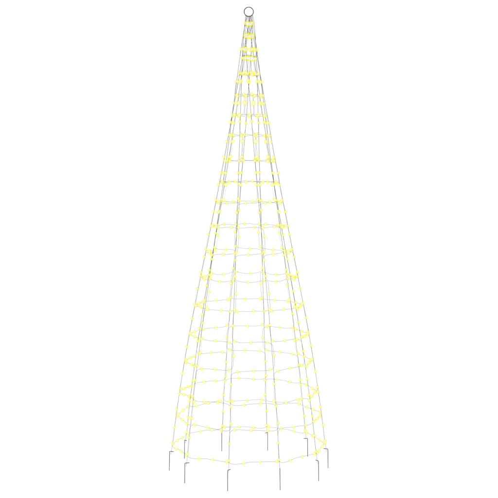 LED-kerstboom aan vlaggenmast 550 LED's warm wit 300 cm