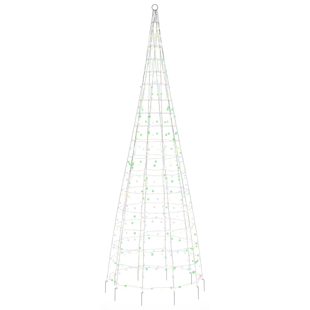 Lichtkegel met grondpinnen 550 meerkleurige LED's 300 cm