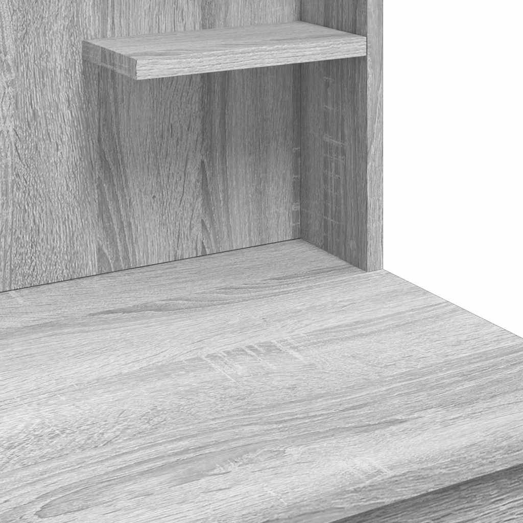 Kaptafel met LED-verlichting 96x40x142 cm grijs sonoma