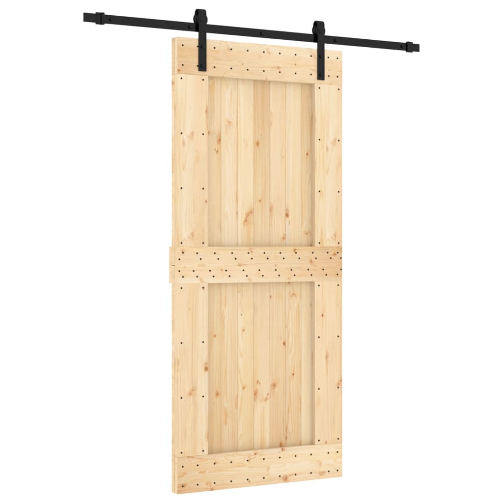 Schuifdeur met beslag 90x210 cm massief grenenhout