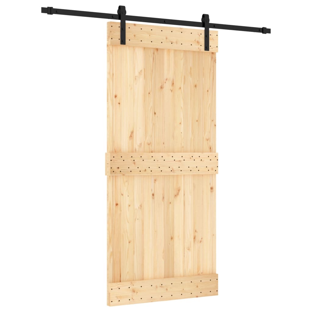 Schuifdeur met beslag 95x210 cm massief grenenhout