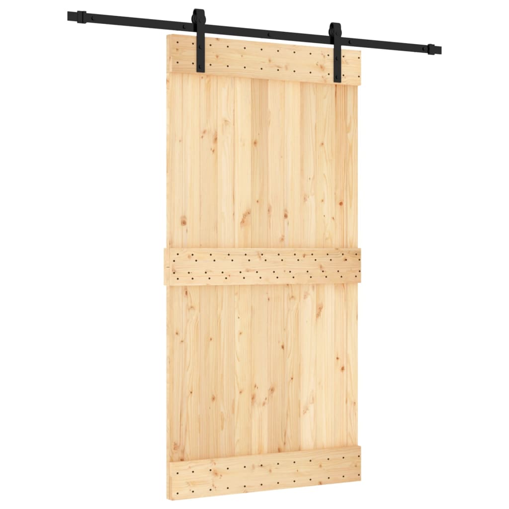 Schuifdeur met beslag 100x210 cm massief grenenhout