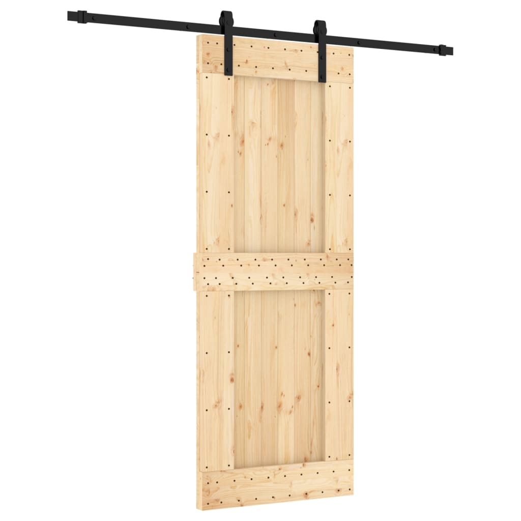 Schuifdeur met beslag 80x210 cm massief grenenhout