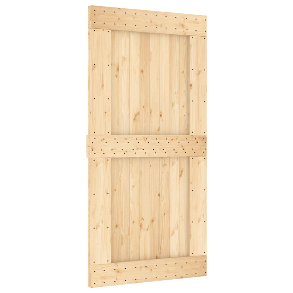 Schuifdeur met beslag 100x210 cm massief grenenhout