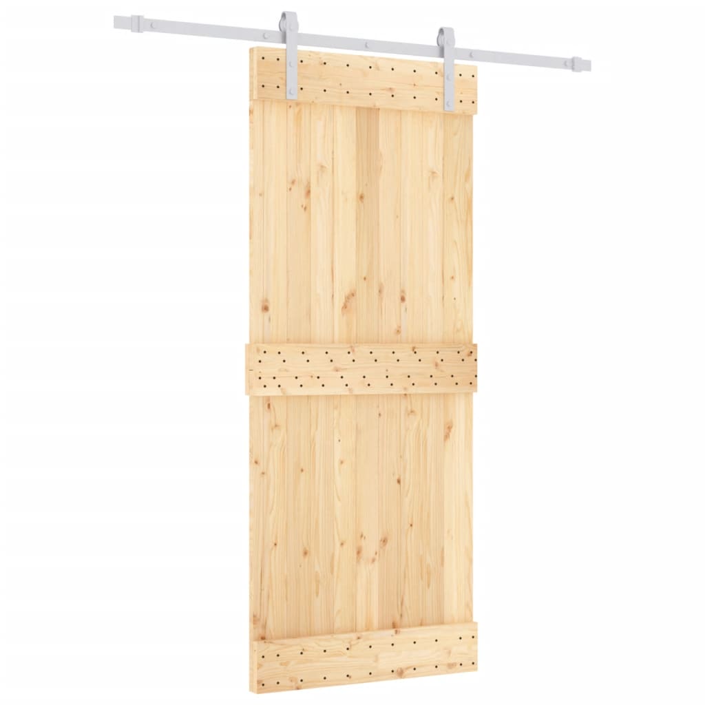 Schuifdeur met beslag 85x210 cm massief grenenhout