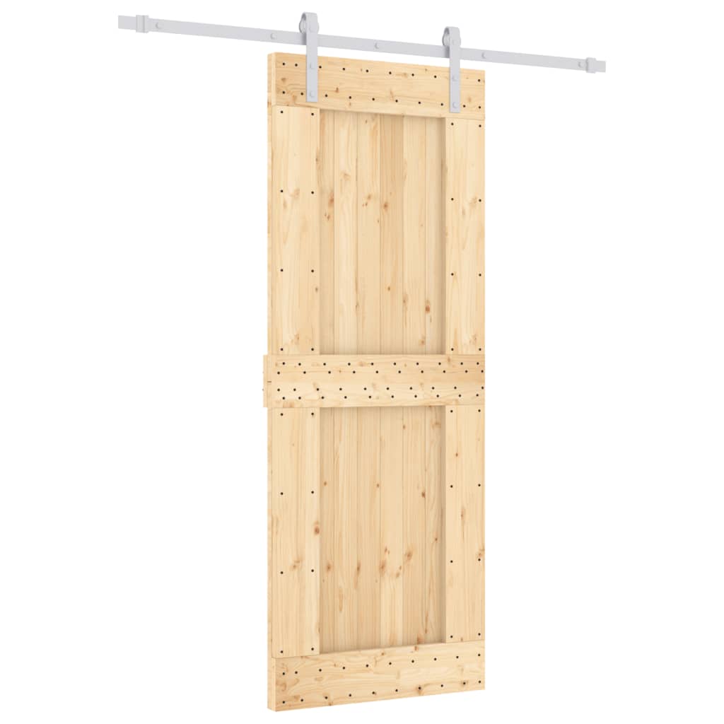 Schuifdeur met beslag 80x210 cm massief grenenhout