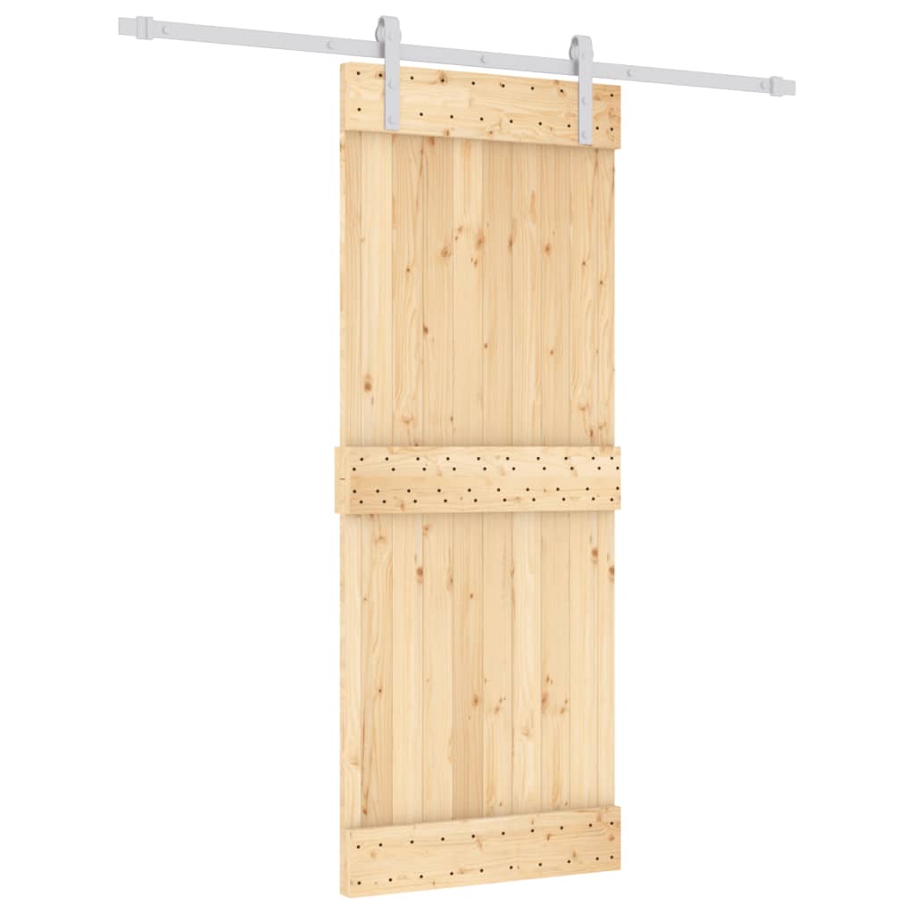 Schuifdeur met beslag 80x210 cm massief grenenhout