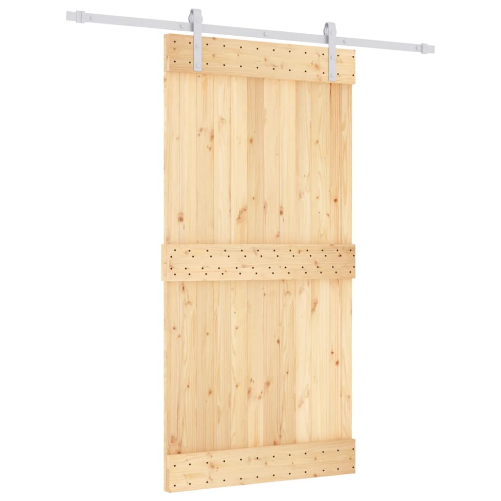 Schuifdeur met beslag 100x210 cm massief grenenhout