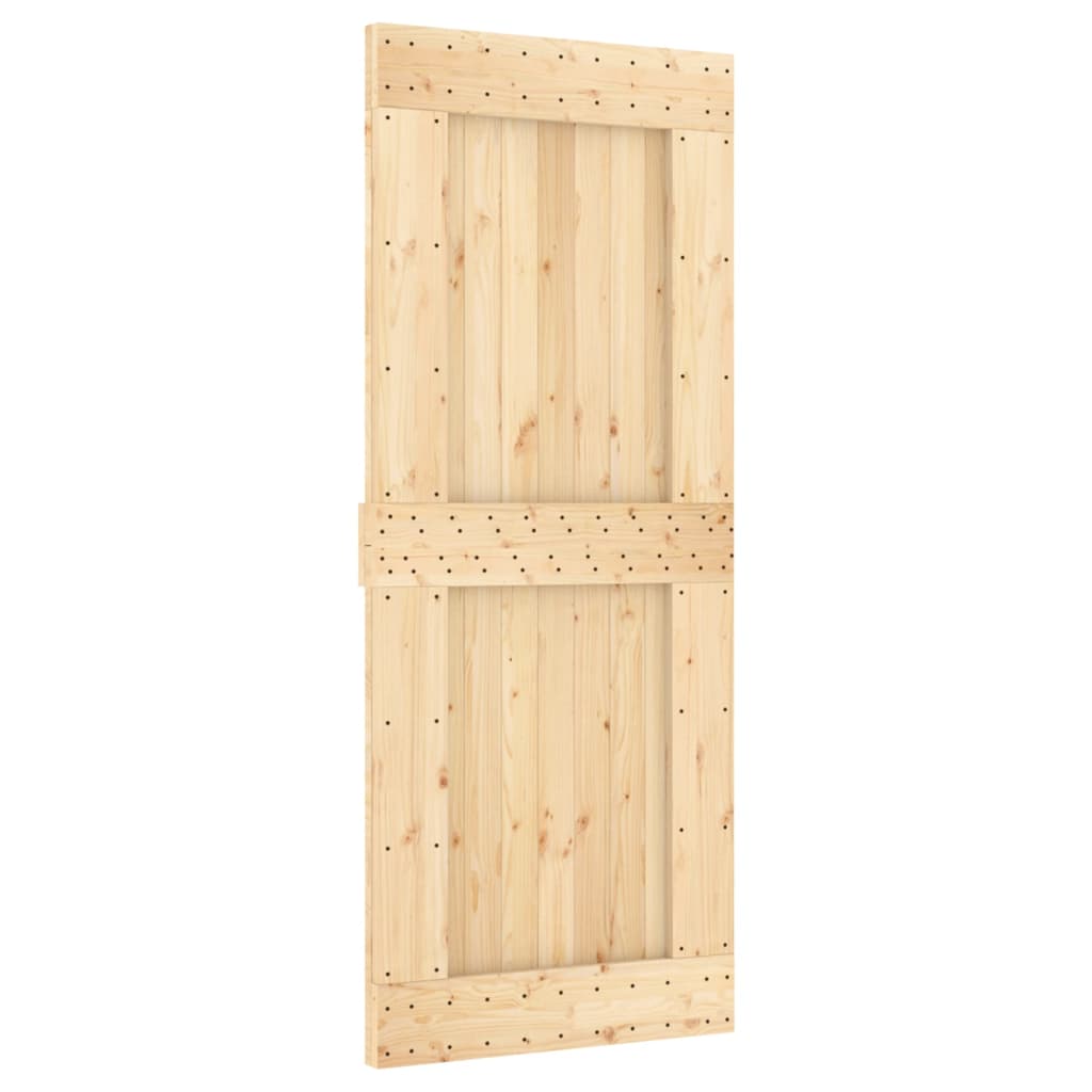 Schuifdeur met beslag 85x210 cm massief grenenhout