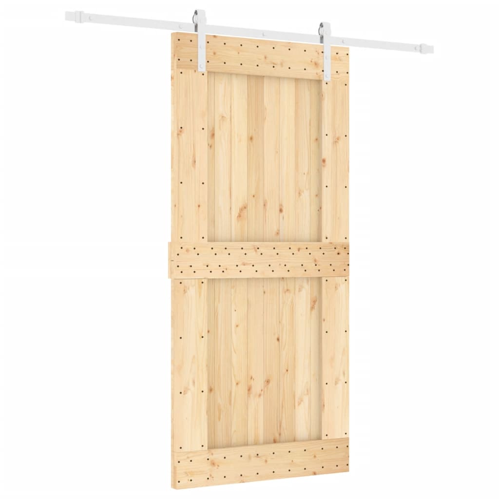 Schuifdeur met beslag 95x210 cm massief grenenhout