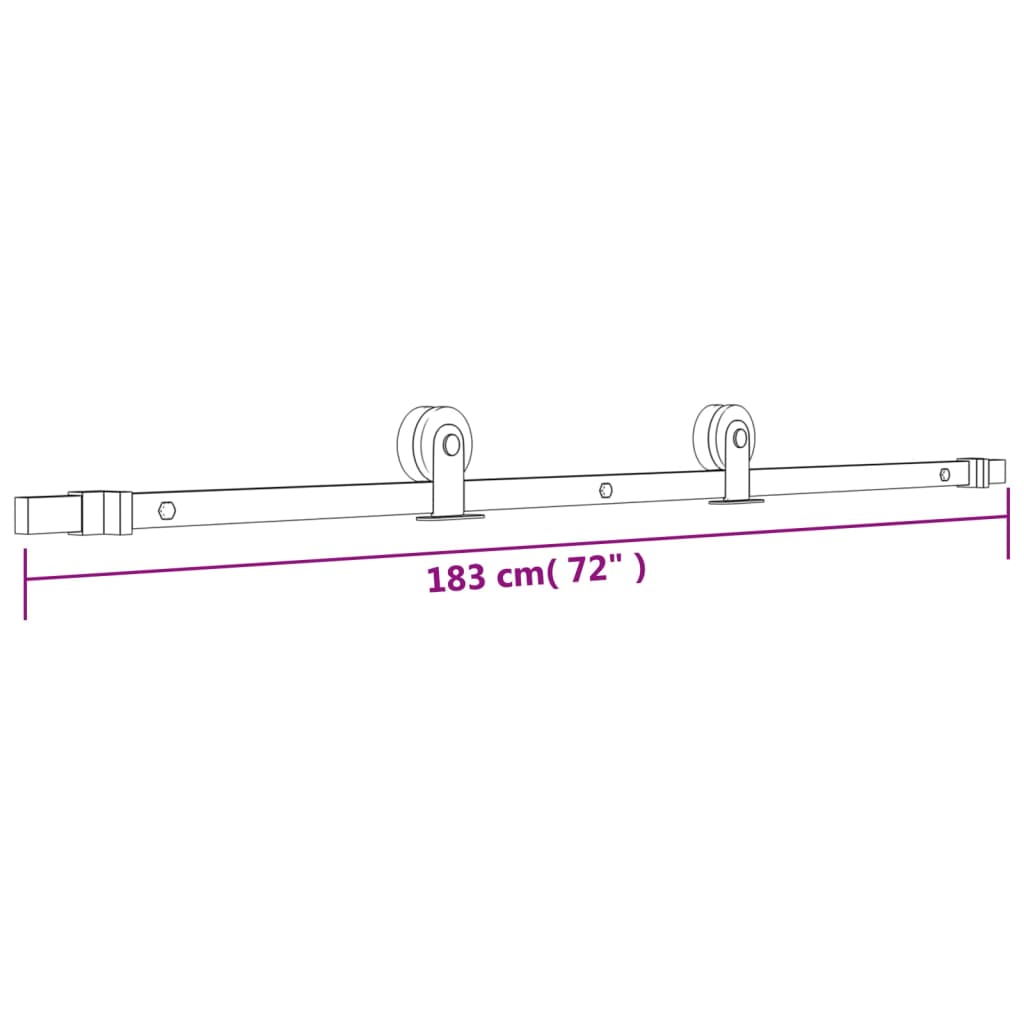 Schuifdeur met beslag 85x210 cm massief grenenhout