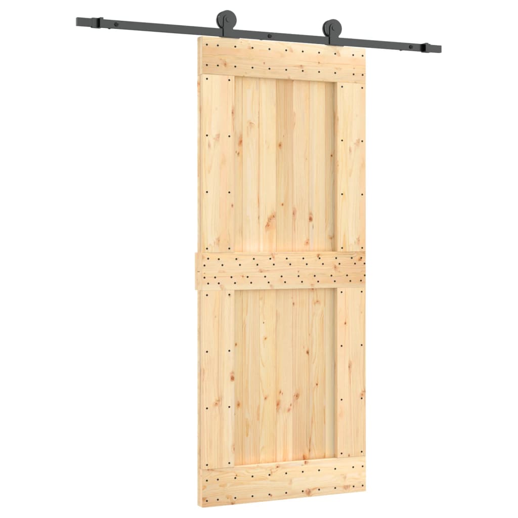 Schuifdeur met beslag 85x210 cm massief grenenhout