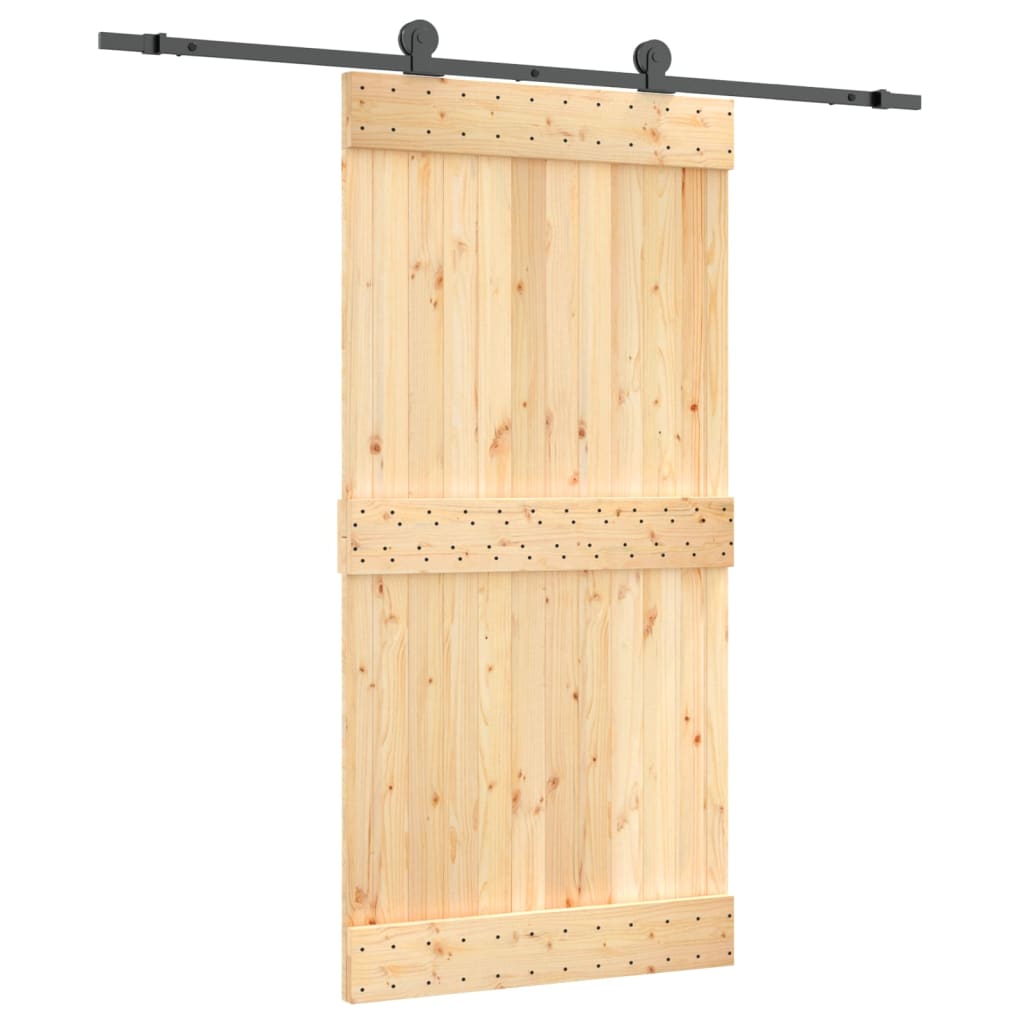 Schuifdeur met beslag 100x210 cm massief grenenhout