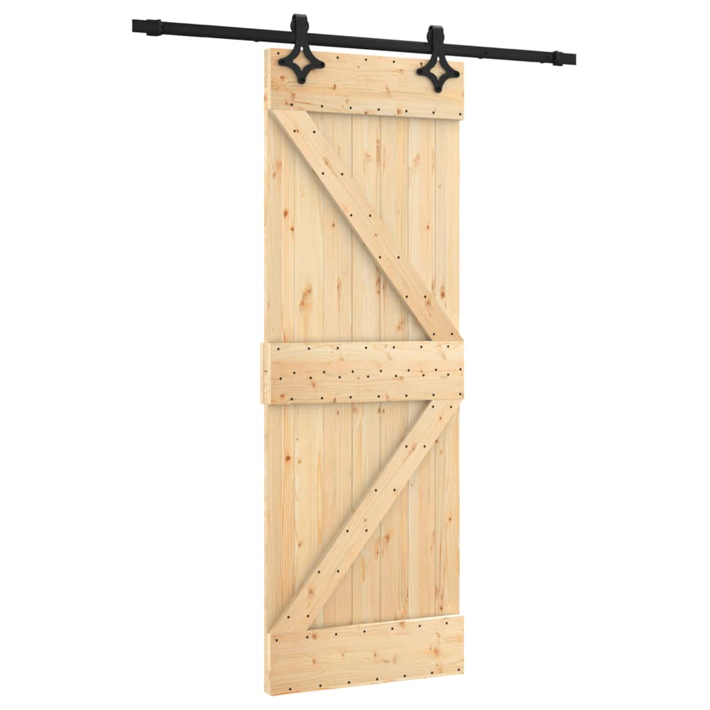 Schuifdeur met beslag 70x210 cm massief grenenhout