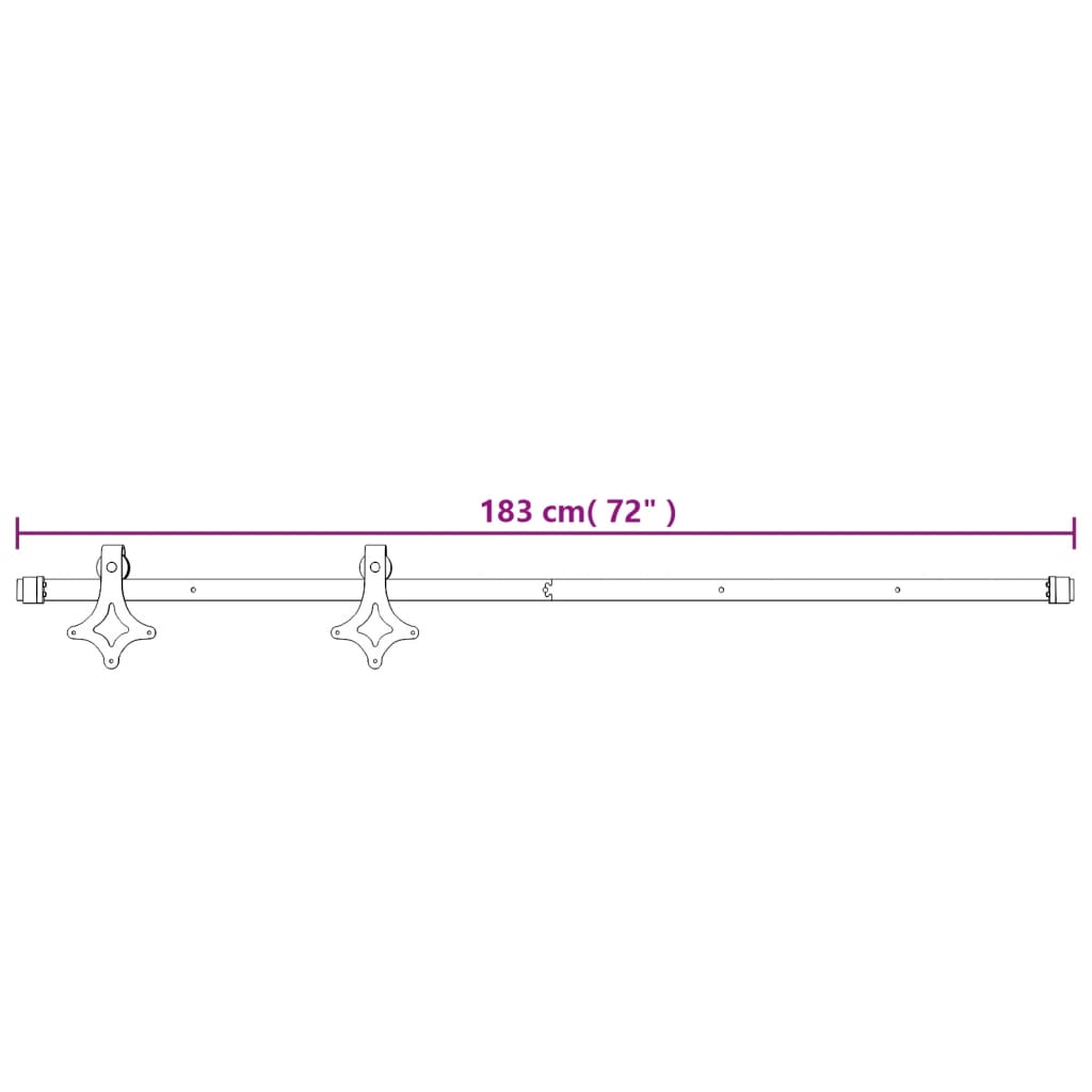 Schuifdeur met beslag 70x210 cm massief grenenhout