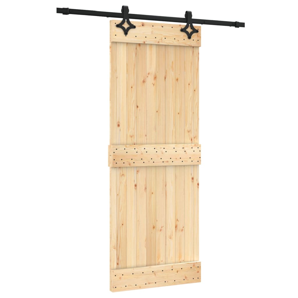 Schuifdeur met beslag 80x210 cm massief grenenhout