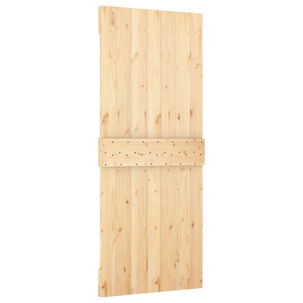 Schuifdeur met beslag 85x210 cm massief grenenhout