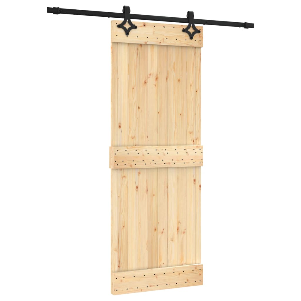 Schuifdeur met beslag 80x210 cm massief grenenhout