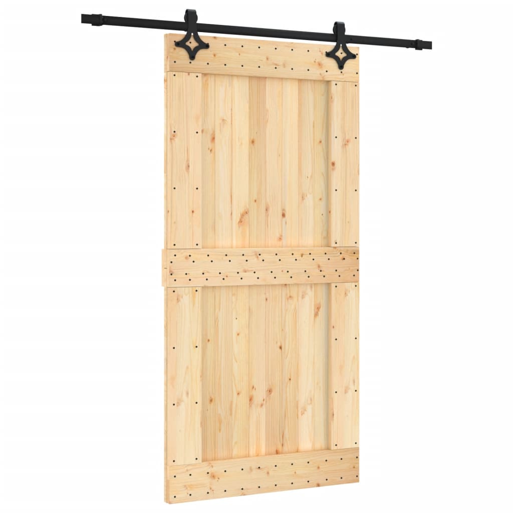 Schuifdeur met beslag 100x210 cm massief grenenhout