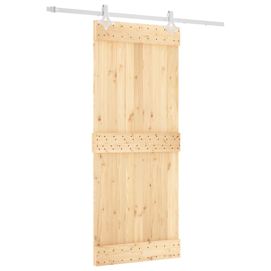 Schuifdeur met beslag 85x210 cm massief grenenhout