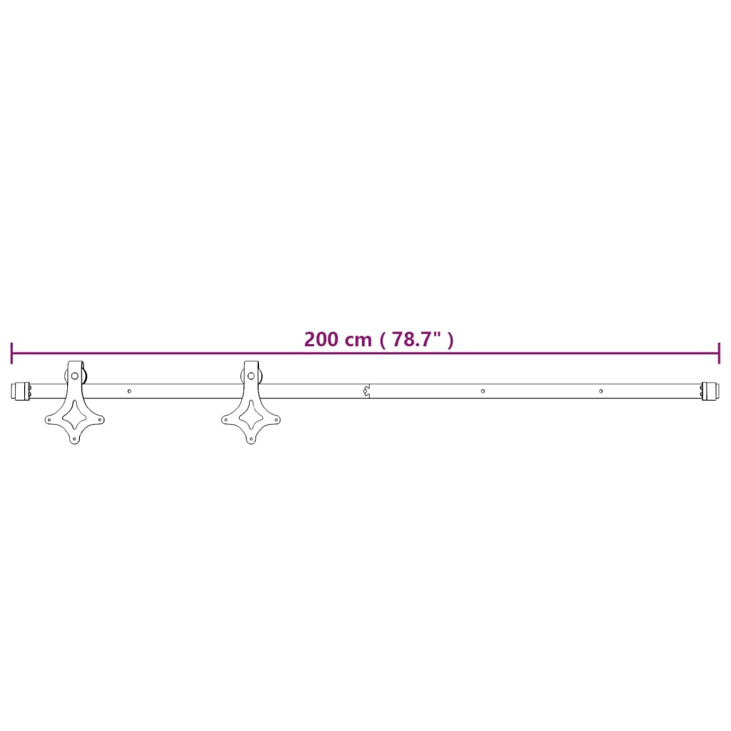 Schuifdeur met beslag 70x210 cm massief grenenhout