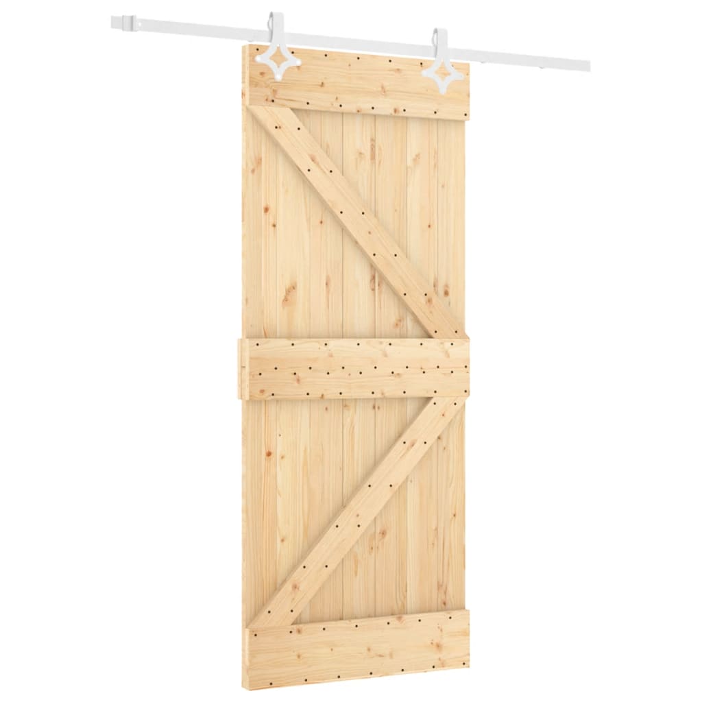 Schuifdeur met beslag 80x210 cm massief grenenhout