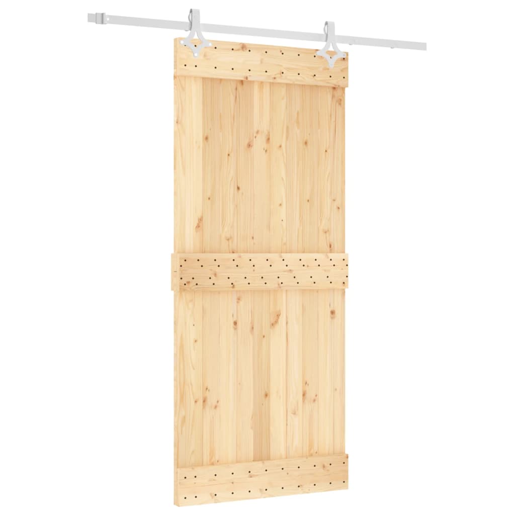 Schuifdeur met beslag 90x210 cm massief grenenhout