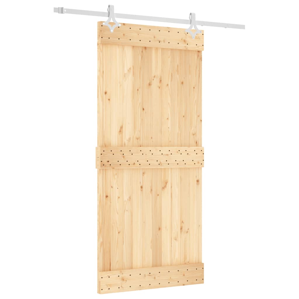 Schuifdeur met beslag 95x210 cm massief grenenhout