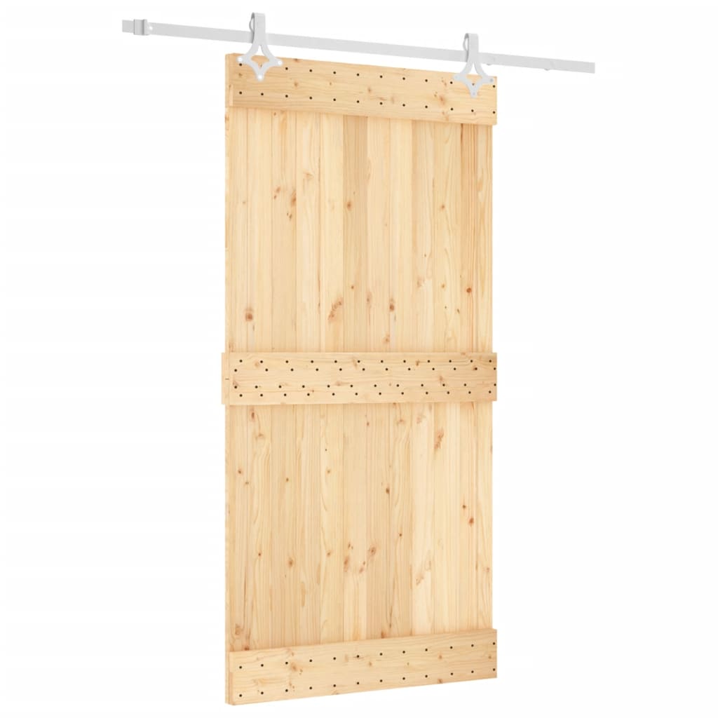 Schuifdeur met beslag 100x210 cm massief grenenhout