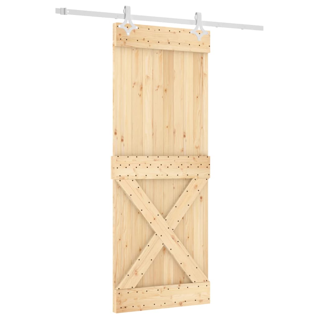 Schuifdeur met beslag 80x210 cm massief grenenhout