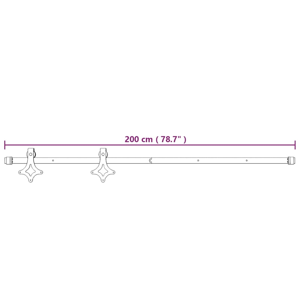 Schuifdeur met beslag 95x210 cm massief grenenhout