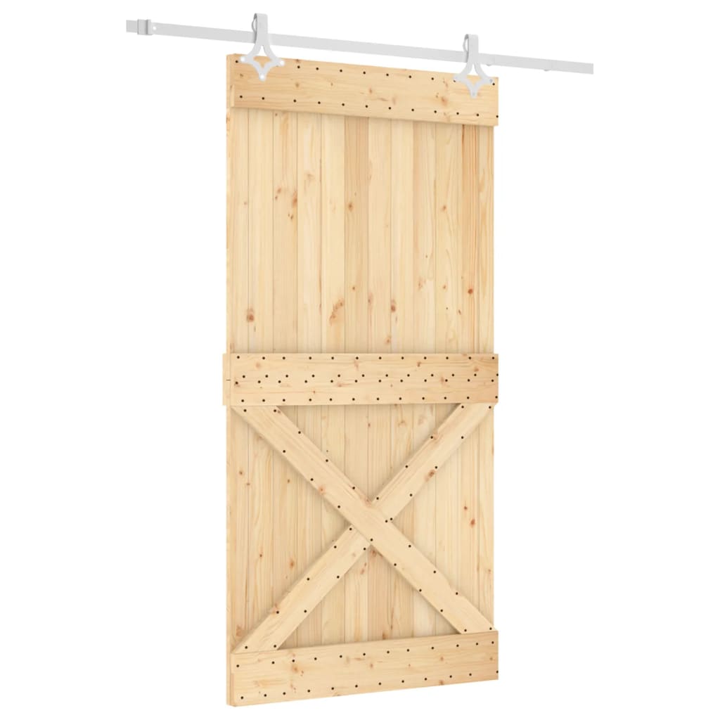 Schuifdeur met beslag 100x210 cm massief grenenhout