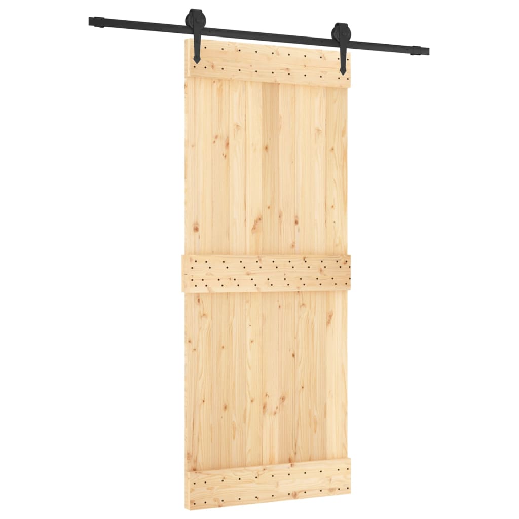 Schuifdeur met beslag 85x210 cm massief grenenhout