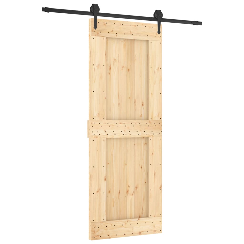 Schuifdeur met beslag 80x210 cm massief grenenhout