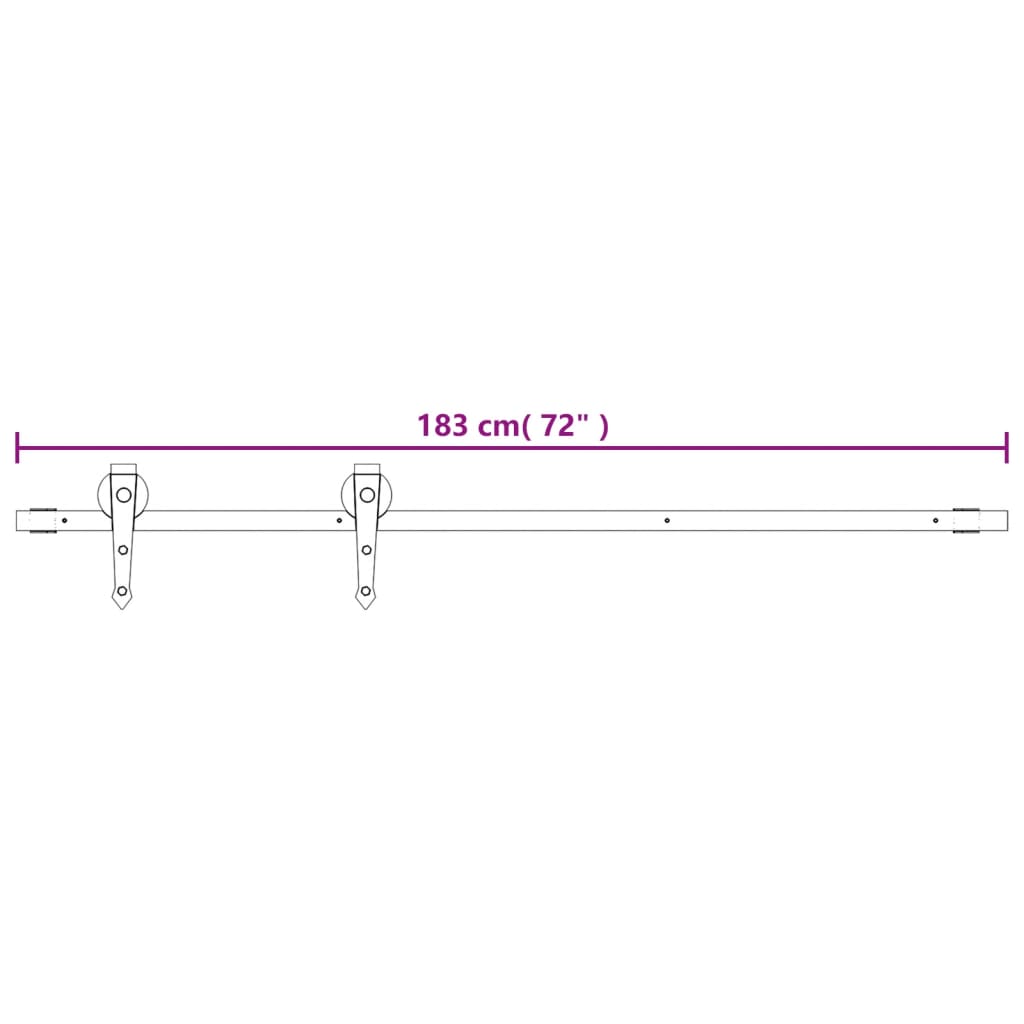 Schuifdeur met beslag 80x210 cm massief grenenhout