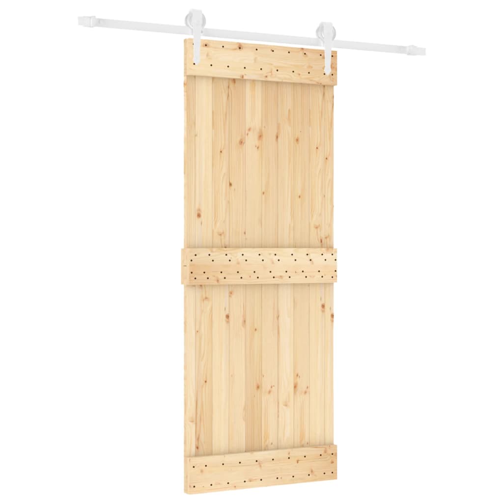 Schuifdeur met beslag 80x210 cm massief grenenhout