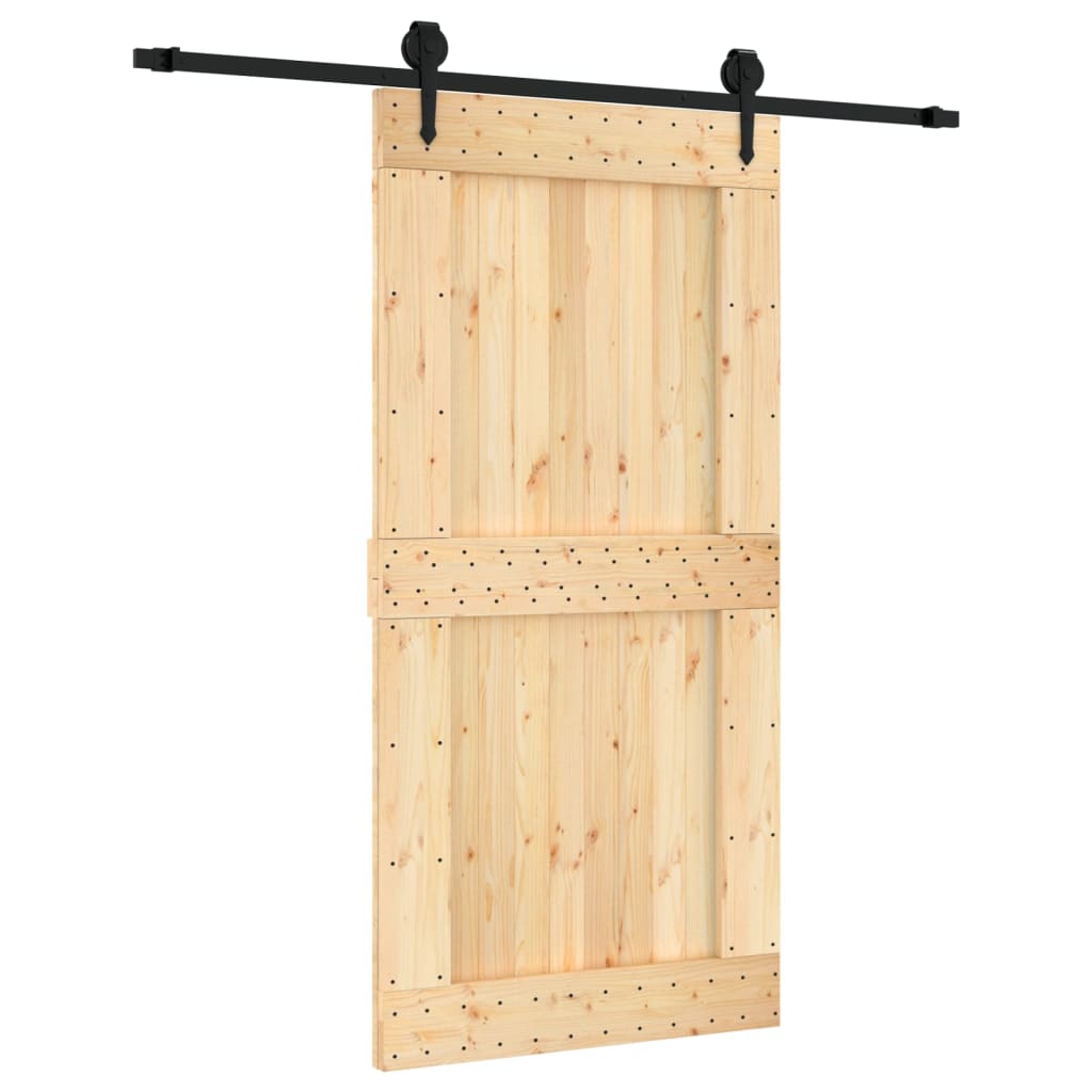 Schuifdeur met beslag 100x210 cm massief grenenhout