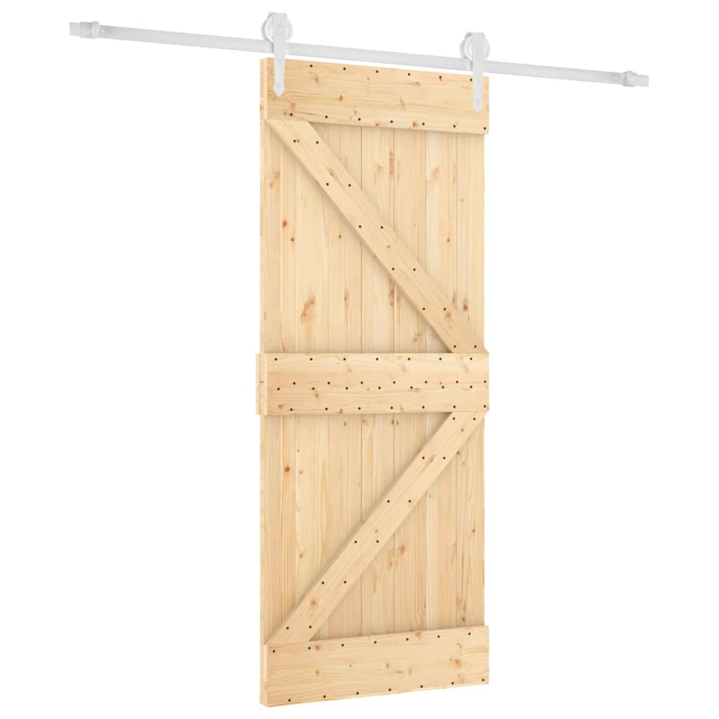 Schuifdeur met beslag 85x210 cm massief grenenhout