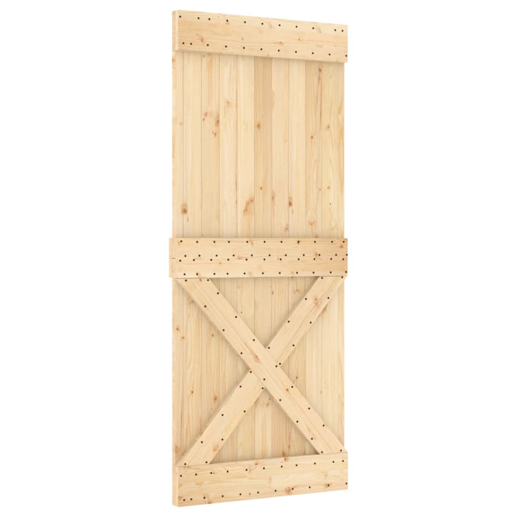 Schuifdeur met beslag 100x210 cm massief grenenhout