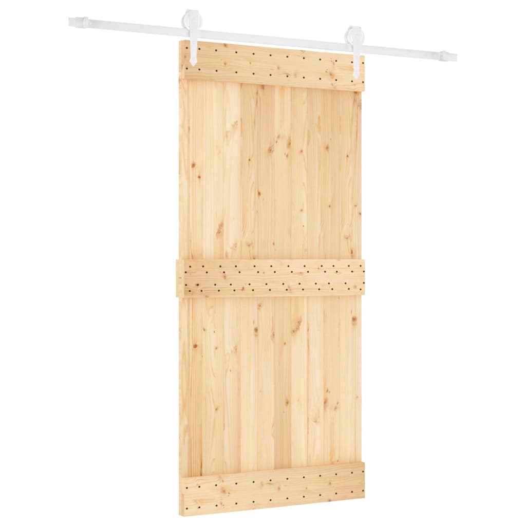 Schuifdeur met beslag 95x210 cm massief grenenhout