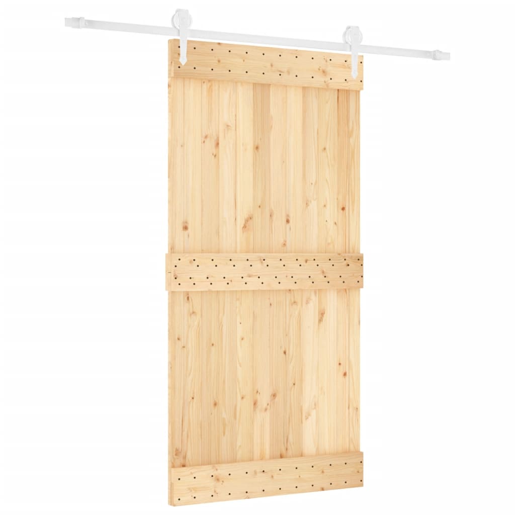 Schuifdeur met beslag 100x210 cm massief grenenhout