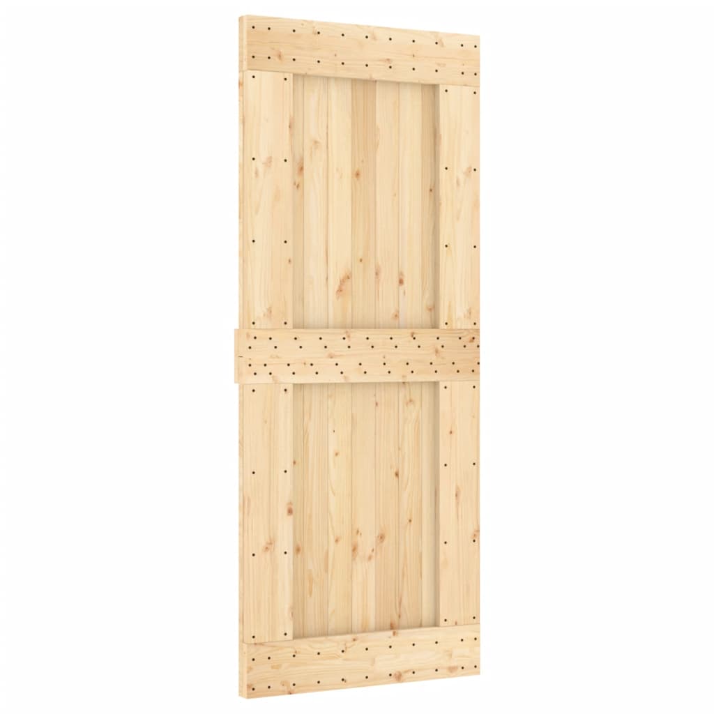 Schuifdeur met beslag 85x210 cm massief grenenhout