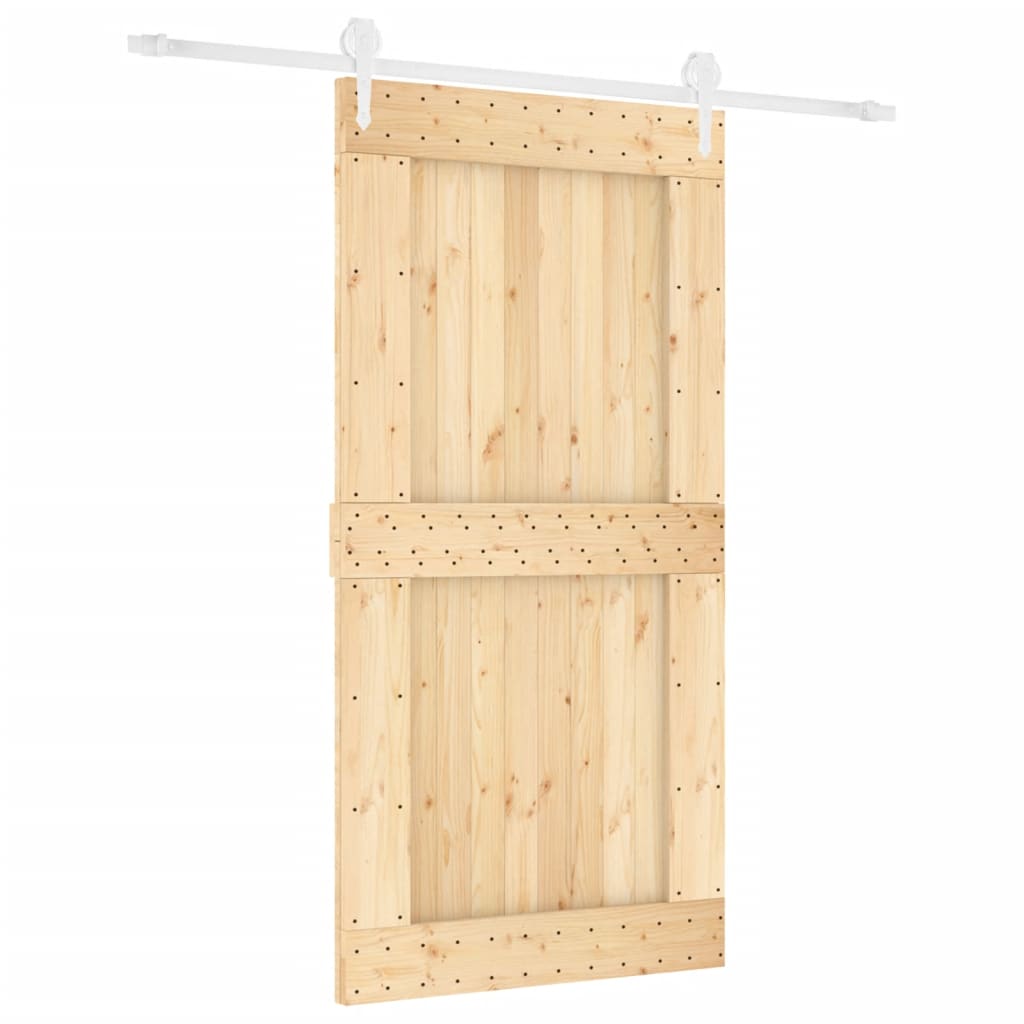 Schuifdeur met beslag 100x210 cm massief grenenhout